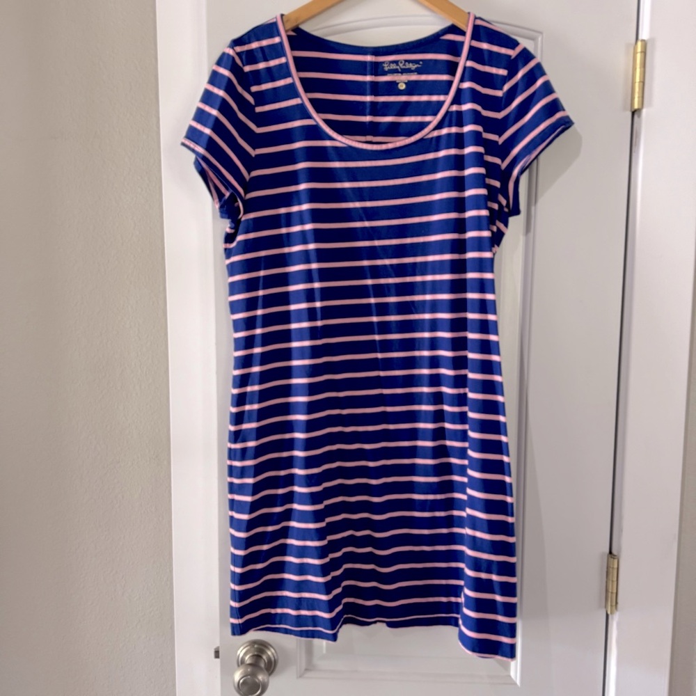 Lilly Pulitzer Beacon Dress - Blue and Pink Stripe